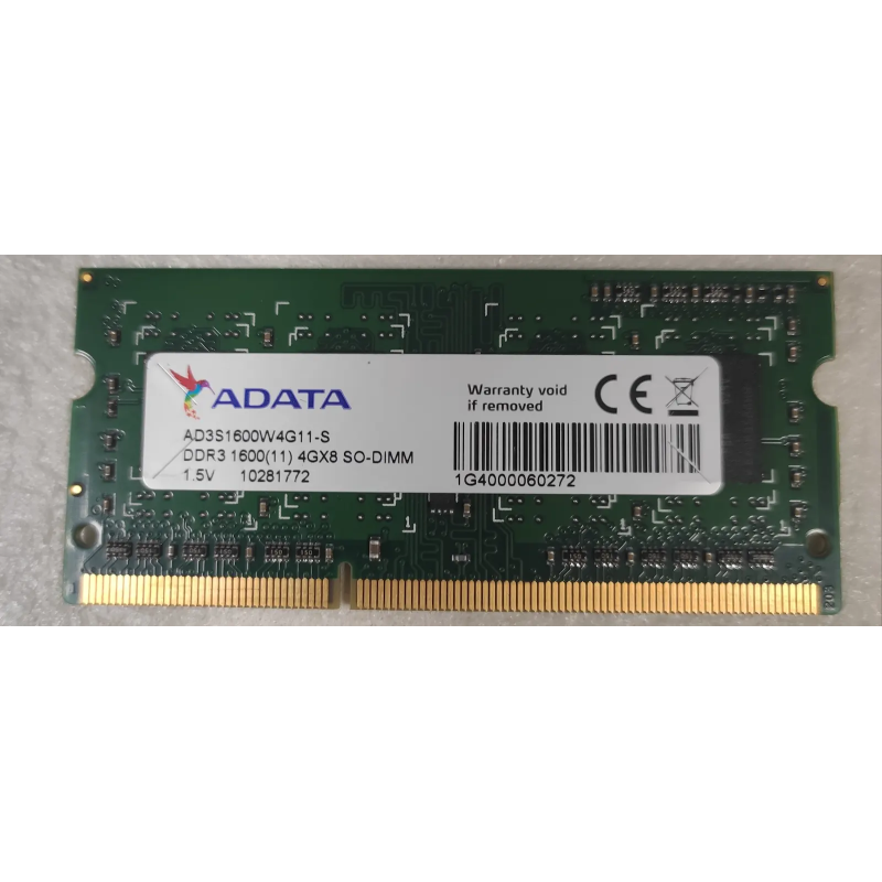 ADATADDR3 1600(11) 4GBX8 SO-DIMM4GB