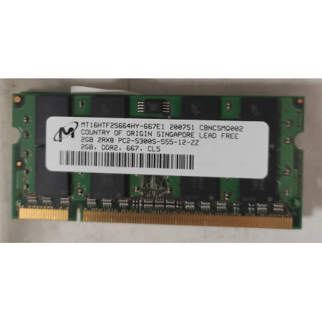 Micron2GB 2Rx8 PC2-5300S-555-13-F1-6672GB