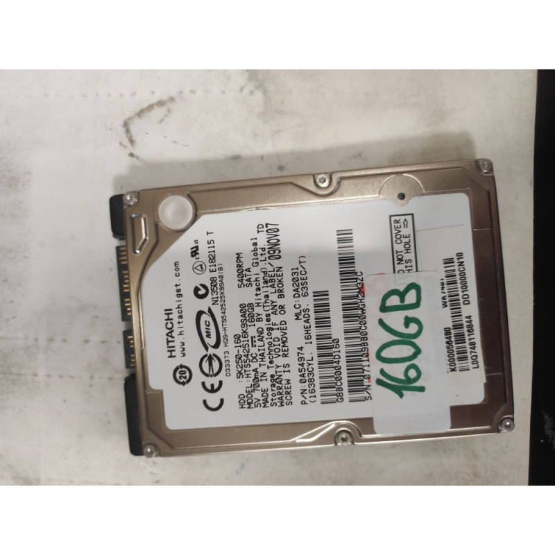 HITACHIHTS542512K9SA00160GB