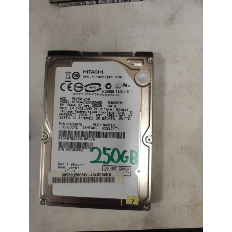 HITACHIHTS542512K9SA00250GB